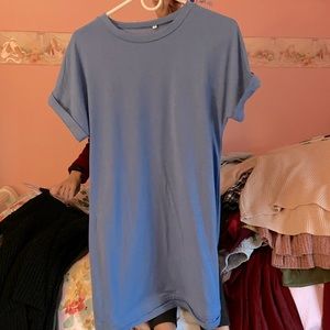 periwinkle short sleeve tshirt dress
